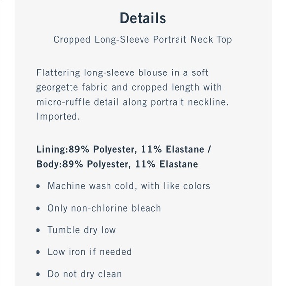 Cropped Long-Sleeve Portrait Neck Top - Picture 3 of 3